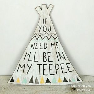 🌵 Teepee Wall Art Sign Decor